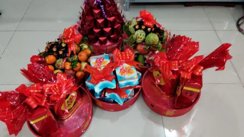 Dịch vụ Mâm quả cưới, tráp cưới hỏi tại Thủ Dầu Một Bình Dương