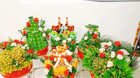 Mâm Quả Cưới Hỏi tại Tân Vĩnh Hiệp, Tân Uyên, Bình Dương