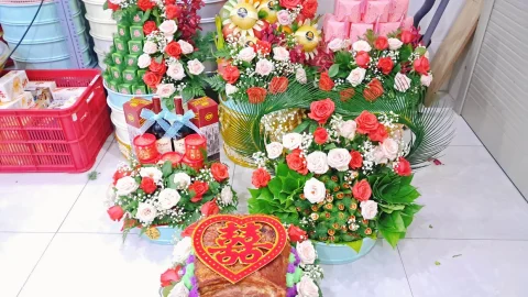 Đặt Mâm Quả Đính Hôn Nhà Trai Chuẩn Nghi Lễ Tại Bình Dương