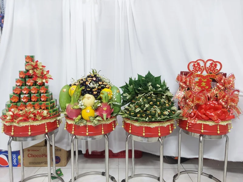 Đặt Mâm Quả Đính Hôn Nhà Trai Chuẩn Nghi Lễ Tại Bình Dương