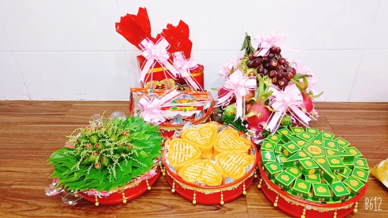 Đặt Mâm Quả Đính Hôn Nhà Trai Chuẩn Nghi Lễ Tại Bình Dương