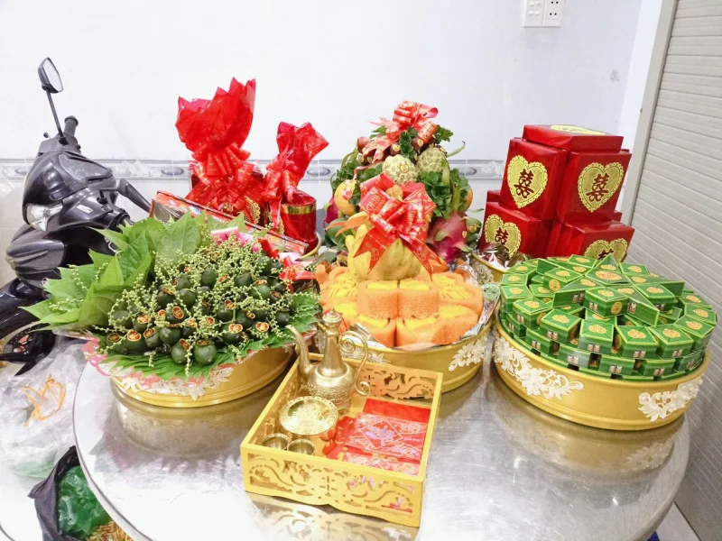 Mâm quả đám hỏi Dĩ An - Tráp Đám Hỏi tại Dĩ An Chất Lượng từ TuyeWedding