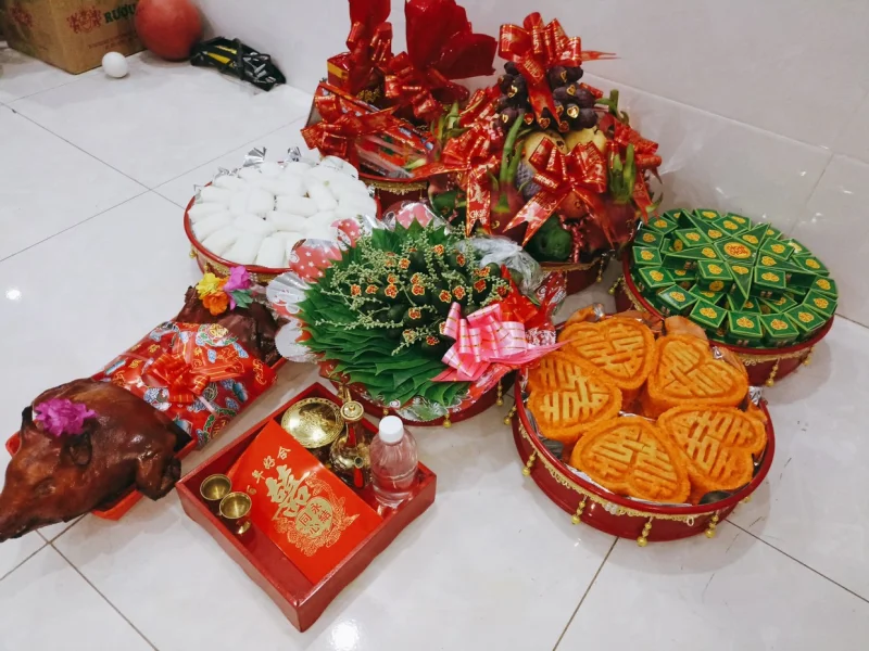 Mâm quả đám hỏi Tân Uyên - Tráp Đám Hỏi tại Tân Uyên